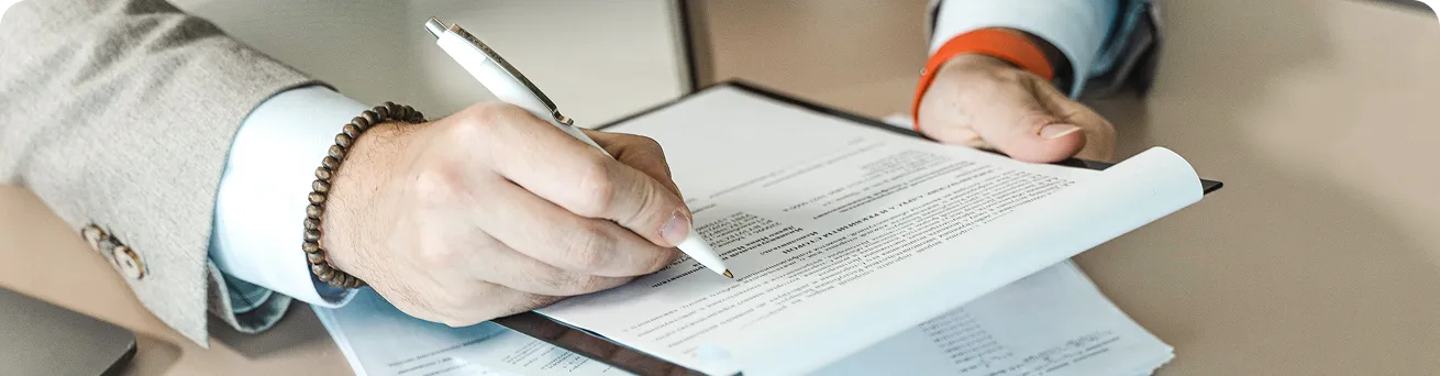Reviewing and signing an insurance policy