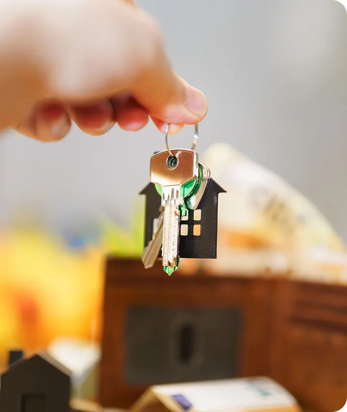 Handing over keys to a new home